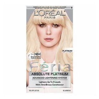 FERIA by L'Oreal Paris Absolute Platinum "PLATINUM" Advanced Lightening Hair Color, 1 Each : Chemical Hair Dyes : Beauty