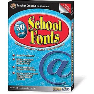 Teacher Created Resources 50 Plus School Fonts, Grades 1st   2nd  Make More Happen at
