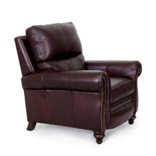 Barcalounger Dalton II Leather Recliner with Nailheads   Recliners