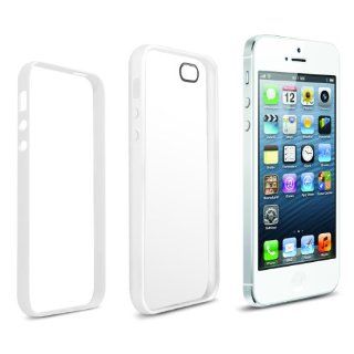 Anker iPhone 5S 5 Case Ultra Slim Fit 0.9mm with 2 in 1 Combo Protection of most Durable Case for Apple iPhone 5 5S   Flexible Matte TPU Body + Protective PC Frame   White: Cell Phones & Accessories