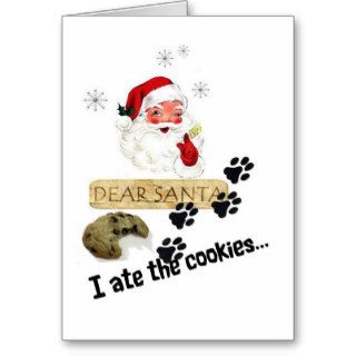 Christmas Card The Dog Funny Classic Retro