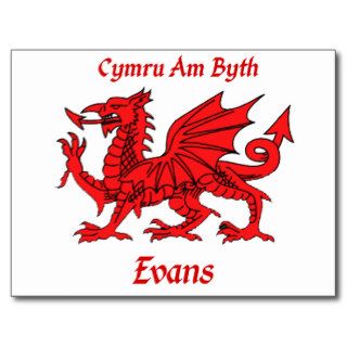 Evans Welsh Dragon Postcards