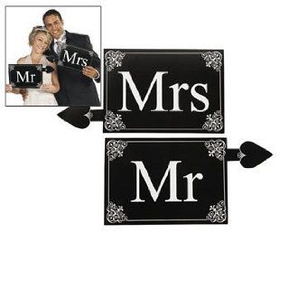 Mr & Mrs Prop Signs   Wedding Supplies & Reception Decorations: Health & Personal Care
