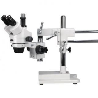 AmScope SM 4TPY New 7X 90X Simul Focal Trinocular Stereo Zoom Microscope on Dual Arm Boom: Electronics