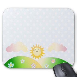 Cute sun kawaii cartoon mousepads