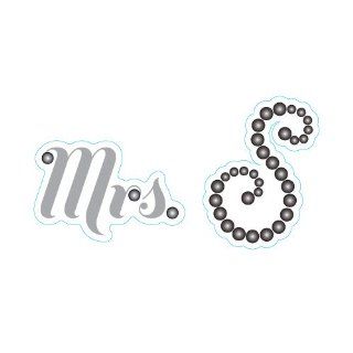 Weddingstar Initial Shoe Talk Stick on Decals for Shoes, For Her Mrs. S: Kitchen & Dining
