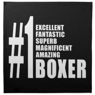 Boxing and Boxers  Number One Boxer Printed Napkins