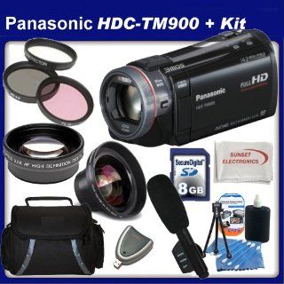 Panasonic HDC TM900 High Definition Camcorder with SSE Kit Includes: Wide Angle Lens, Telephoto Lens, Boom Microphone, 3 Piece Filter Kit, 8GB SDHC Memory Card and Much Much More: Hard Disk Drive Camcorders : Camera & Photo