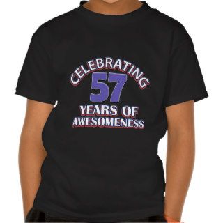 57 year old birthday gifts tee shirt
