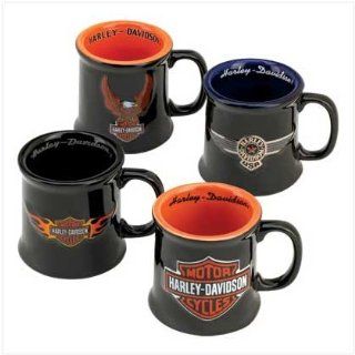 Harley Davidson Ceramic Mug Shot Set: Kitchen & Dining