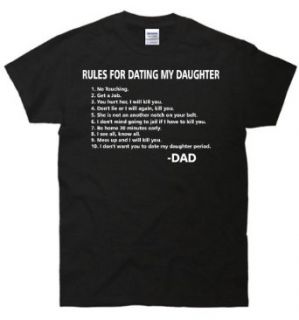 TeeShirtPalace Men's Rules For Dating My Daughter Funny T Shirt: Clothing