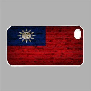 Taiwan Flag Brick Wall iPhone 4s White Case: Cell Phones & Accessories