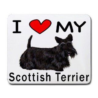 I Love My Scottish Terrier Dog Mouse Pad : Office Products