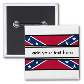 Redneck Flag Banner Sign Add your own text Pinback Button