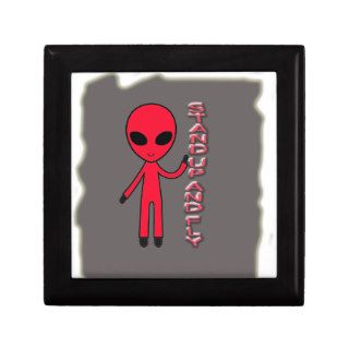 Stand up And fly Funny Alien Sweet Color Gray Jewelry Box