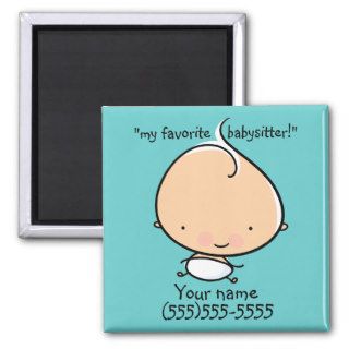 Babysitting "Remember me" magnet