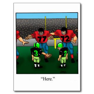 Funny Football Players Postcard