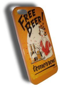 iPhone 5 "Free beer / Freibier" Bier Retro Hardcover Schale Case Schutzprotector case Bumper EKNA Shop: Cell Phones & Accessories