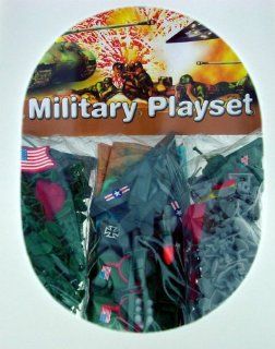 'Mini' Plastic Army Men Military Playset ~ Over 250 Pieces! 22mm Figures (15/16 inch) and Vehicles! Near HO scale.: Toys & Games