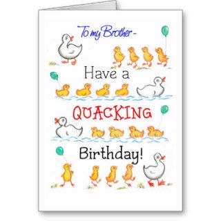 Funny Ducklings Birthday Card for Brother