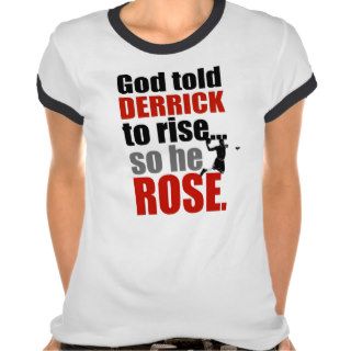 God Told Derrick To Rise.. Tee   Black/Red/Grey Tee Shirts