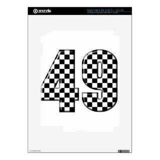 49 checkered number skin for iPad 3