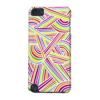 Rainbow colored Fun Doodle Lines iPod Touch (5th Generation) Covers