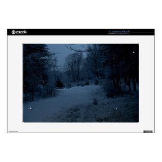 Moon Lite Road in the Woods   Scary Night Skin For Laptop