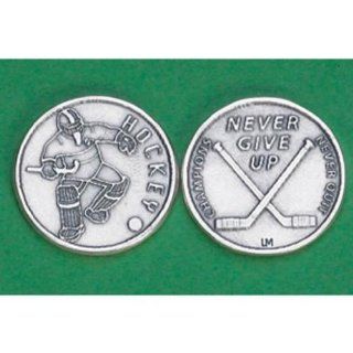25 Hockey Player Never Give Up Champions Never Quit Coins: Jewelry