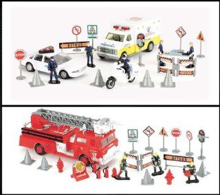 New Ray 1/32 Emergency Rescue Playset: Toys & Games