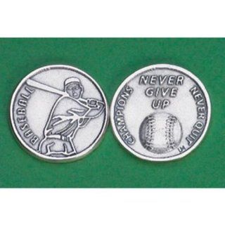 25 Baseball Player Never Give Up Champions Never Quit Coins: Charms: Jewelry