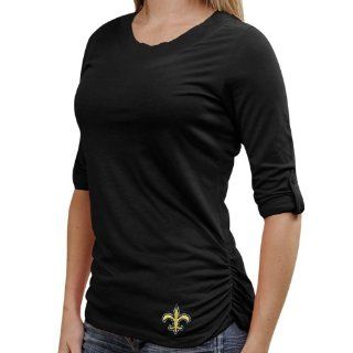 NFL Cutter & Buck New Orleans Saints Ladies Fellowship Three Quarter Sleeve Premium T Shirt   Black (Medium) : Sports Fan T Shirts : Sports & Outdoors