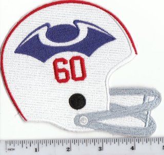 New England Patriots 1960 Throwback Helmet 5" wide Patch Old Logo (iron or sew on) 