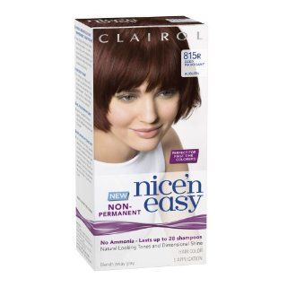 Clairol Nice 'N Easy Non Permanent Hair Color 815r Deep Mahogany Auburn 1 Kit  Chemical Hair Dyes  Beauty