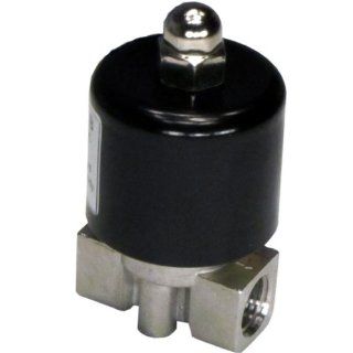 110v AC 4mm Normally Closed 1/4" NPT Stainless Steel Viton 2 Way Solenoid Valve: Industrial Solenoid Valves: Industrial & Scientific