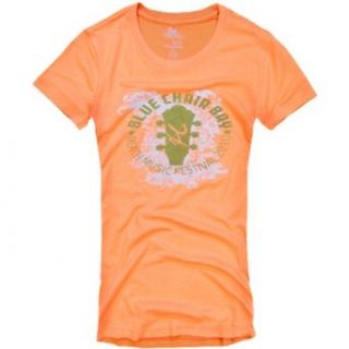 Blue Chair Bay Guitar   Women's Short Sleeve T Shirt CORAL XS at  Womens Clothing store