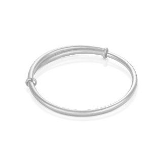 Fashion Plaza 990 Women's Sterling Silver Bangle Bracelet 21.8g Weight 3mm Band Expandable Y50: Jewelry