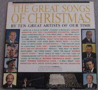 The Great Songs Of Christmas By Ten Great Artists Of Our Time Music