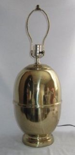 Brass Look Large Ginger Jar Shaped Table Lamp No Shade    