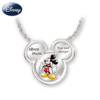 Disney's Mickey Mouse Now And Always Spinning Anniversary Pendant Necklace: Jewelry Products: Jewelry