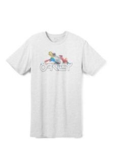 Oakley Summit Frog Mens T Shirt (Small)   Heather Grey: Clothing