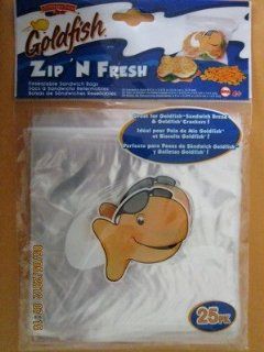 Goldfish Zip 'N Fresh Resealable Sandwich Bags (25 ct): Health & Personal Care