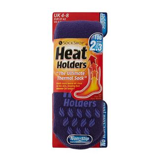 Heat Holders Purple thermal slipper socks
