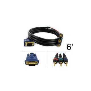 VGA Male to 3RCA (Component Video) Male Cable: 6 ft   by Abacus24 7: Electronics
