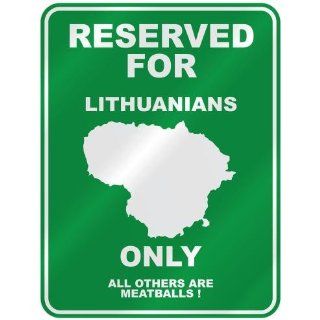 RESERVED FOR " LITHUANIAN ONLY " PARKING SIGN COUNTRY LITHUANIA: Home Improvement