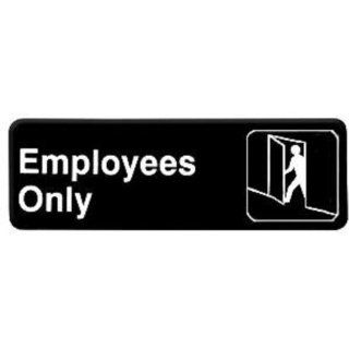 Thunder Group PLIS9304BK "Employee Only" Information Sign with Symbols, 9 by 3 Inch: Patio, Lawn & Garden