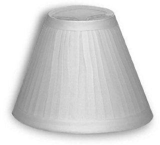 Small White Cloth Pleated Lamp Shade Clips Onto Tapered Candelabra Light Bulbs (Pkg/6)   Lampshades  