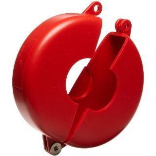 Brady Hinged Gate Valve Lockout, Red, for 1"   2 1/2" Valve Handle Diameters: Faucet Valves: Industrial & Scientific