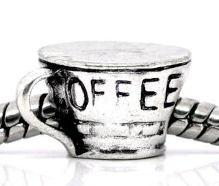 Pro Jewelry "Coffee Cup" Charm Bead for Snake Chain Charm Bracelets Jewelry