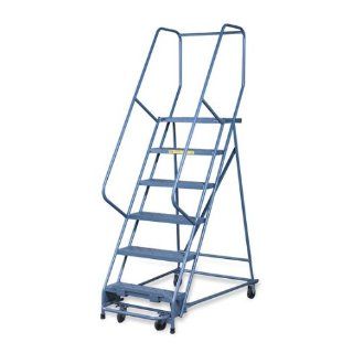 Rolling ladder, 7 steps, 100" overall height: Stepladders: Industrial & Scientific